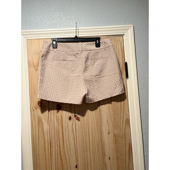 Ann Taylor Loft Shorts Size 8 Tan Pink Polka Dot Marisa Style Mid Rise Polyester - Picture 4 of 6